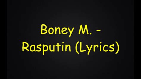 rasputin song by boney m|boney m lyrics rasputin.